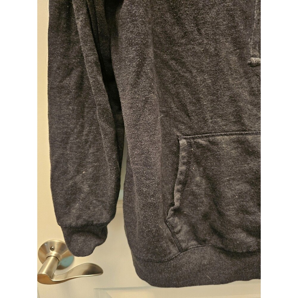 District Friday Gas and Oil Fleece Sweatshirt Hooded Mens Grey Large - Picture 2 of 11
